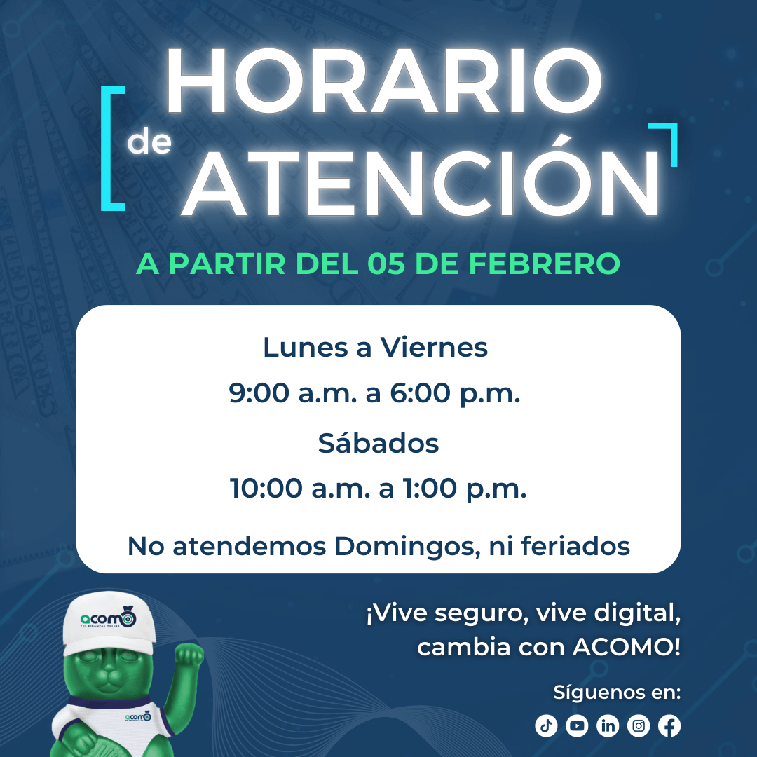 ACOMO - Horario de atención - Feriado